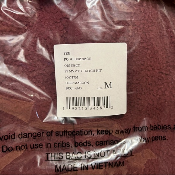 FP Movement Hit The Slopes Fleece Jacket in Maroon Size XS S M L $178 Retail NWT - Picture 9 of 10